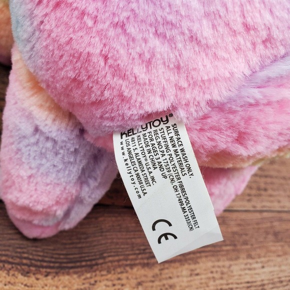Kellytoy Plush Llama Be Your Valentine Tie Dye Neon Gift 16" Pink Purple Orange - Picture 5 of 8
